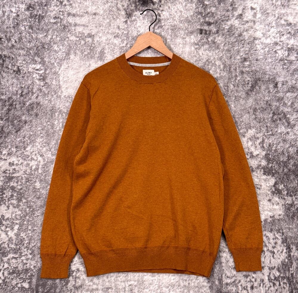 Flint and Tinder Classic Merino Wool Sweater Large Mens Crewneck Bronze